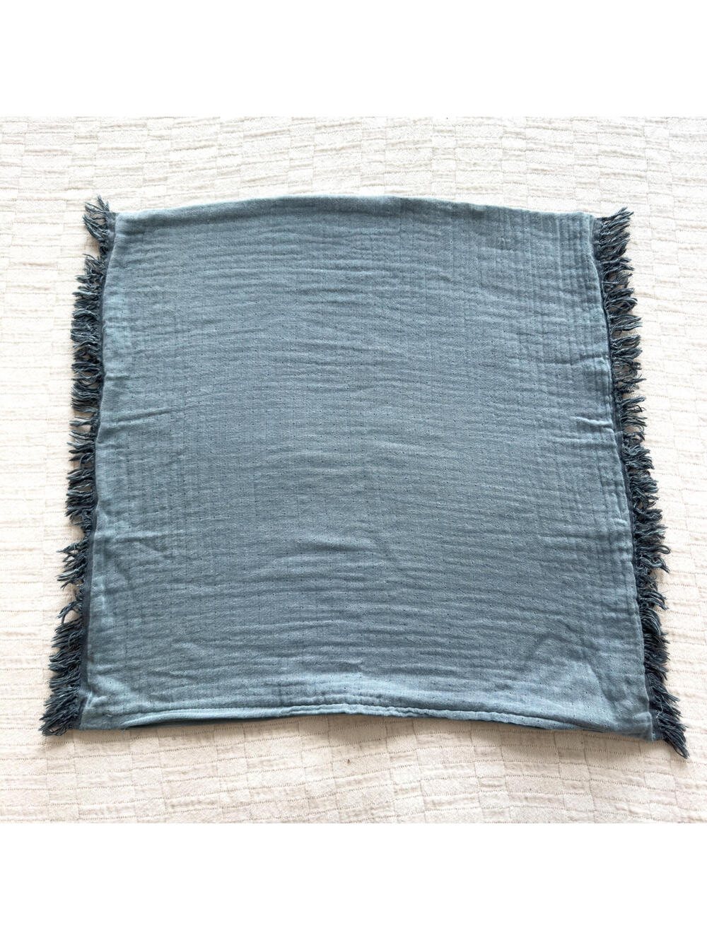 NEW Ikea Light Blue-Gray Cotton‎ Muslin Square Cushion Cover 20x20